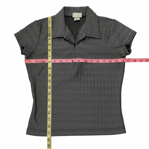 Vintage 90’s-Y2K Fitted Knit Zip Neck Blouse - Picture 12 of 13